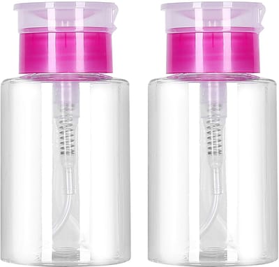 Dailygoods- Nagellakremover Pompdispenser - 2 Stuks - 180 ml - Hoogwaardig PP - Cosmetica - Handig voor Thuis/Salon - Cosmeticafles