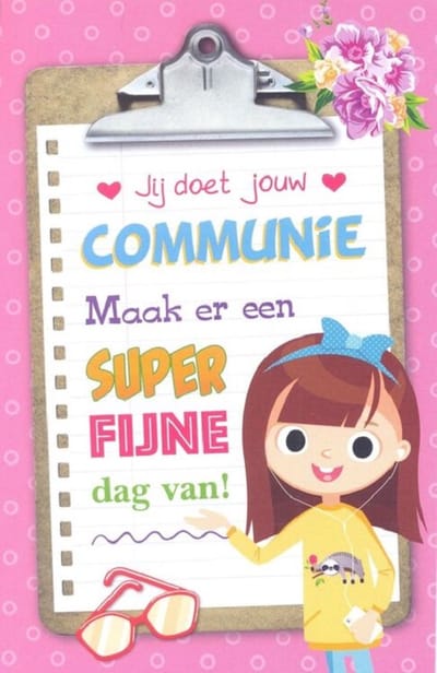 Wenskaart Jij doet jouw Communie maak er een super fijne dag van - Gratis verzonden