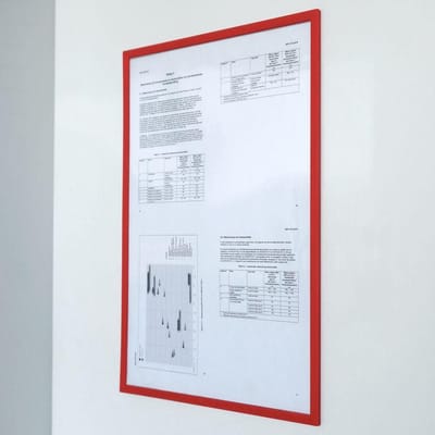 IVOL Magnetische documenthouder PRO A4 Rood - Per stuk