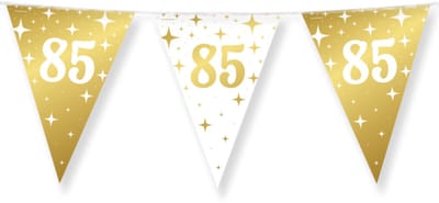 vlaggenlijn 85 jaar - wit/goud