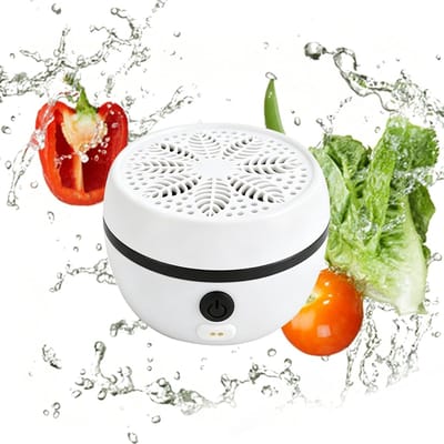 Pesticiden Reiniger - Groente- en Fruitreiniger - Draagbare - Titanium Zuivering - 1200mAh - IPX7 - Verwijder Moeiteloos Bacteriën & Pesticiden - voor Het Reinigen van Fruit, Groenten en Vlees - 1 Wit