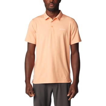 Columbia Tech Trail Polo Shirt 1768701882, Mannen, Oranje, Poloshirt, maat: S