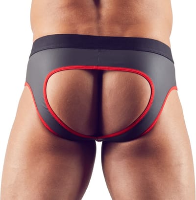 Slip Met Open Achterkant - Zwart/Rood