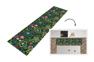 Keukenloper - Loper keuken - Bladeren - Patronen - Bloemen - 200x50 cm - Keukenloper vinyl