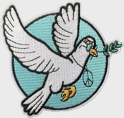Patchy® – Hippie Duif Strijkpatch - Strijkapplicatie - Strijkembleem - Badge - Patches