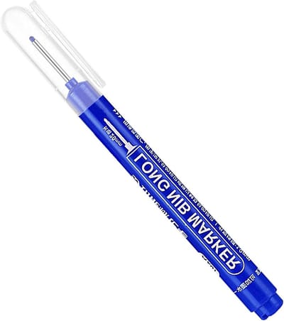 Diep Gat Marker - Lange Neus Pen - Moeilijke Gaten Markeren - Sneldrogende Inkt - 20 mm Punt - Blauw