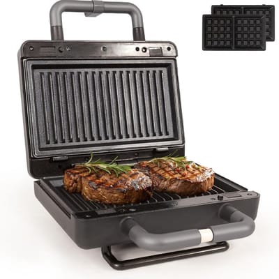 Elektrische Grill - Contactgrill Panini - Snelle Maaltijden - Dubbele Grill Oppervlak