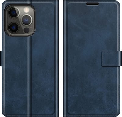 Coverup Hoesje - Geschikt voor iPhone 13 Pro Max Hoesje - Coverup Deluxe Book Case - Blauw