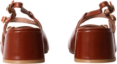 Leren pumps met hak 'Angeline'