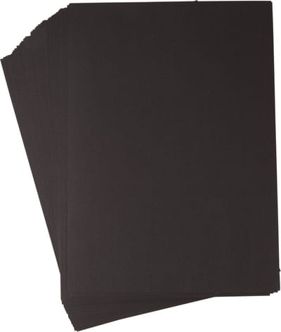 Rayher Hobby Hobby karton - A4 formaat - 100x vellen - zwart - 220 grams - fotokarton - knutselen met papier