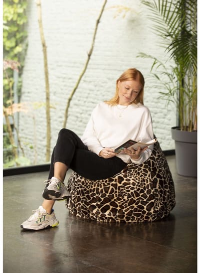 Sit On It Zitzak - Dierenprint - Giraffe - Polyurethaan - Zacht en Duurzaam - Perfect voor Ontspanning