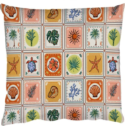 Sierkussens - Kussentjes Woonkamer - 50x50 cm - Kust - Zee - Zomer - Multi