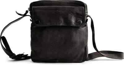 HAROLD'S Leren Schoudertas Submarine Crossbag Black Zwart