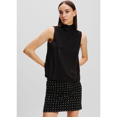 Karl Lagerfeld Rhinestone Evening Top Black Taglia: 38 | Magliette intime Outlet | Donna | Nero