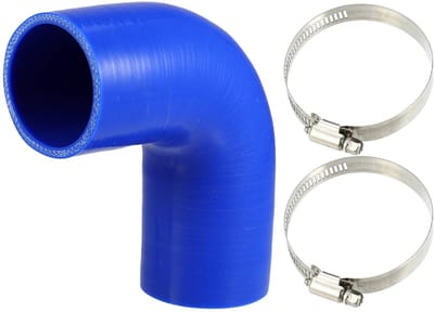Dailygoods- Silicone Slang 90 Graden Bocht - Universele Radiator Slang - Blauw - 90mm Lengte - Hoog Temperatuurbestendig - Verbeterde Koeling - Koelwaterslang
