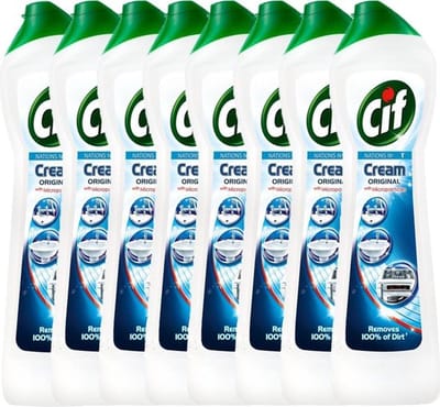 CIF Cream Original - 8 x 500 ml - Schuurmiddel - Voordeelverpakking