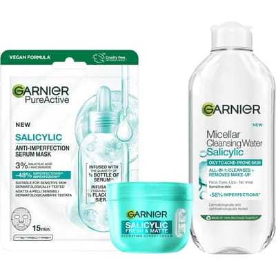 Garnier Salycilic Fresh & Matte 3-Step Bundle