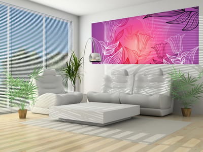 Flowers Pattern Nature Photo Wallcovering