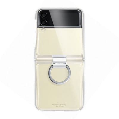 Clear Hoesje met Ring - Samsung Galaxy Z Flip3 5G - Transparant