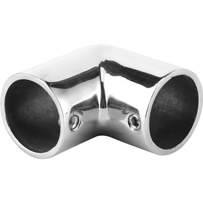 Connecteur de Tuyau de Bateau Yacht Marin Coude à 90 degrés Raccord de Tube Raccords de Main courante en Acier Inoxydable A(22mm)A(22mm) gray