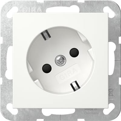 Gira Systeem 55 Schuko Stopcontact 30° Gedraaid Veiligheid Plus - 441803