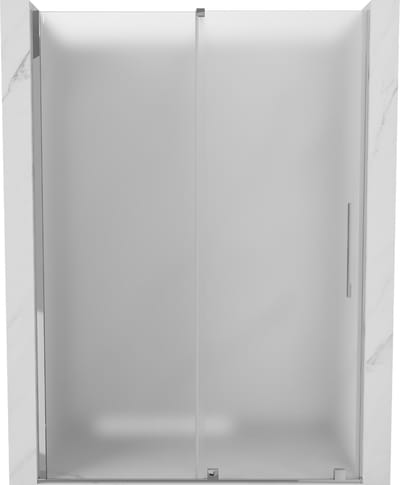 Mexen Velar schuifdouchedeur 130 , ijsglas, chroom - 871-130-000-31-01