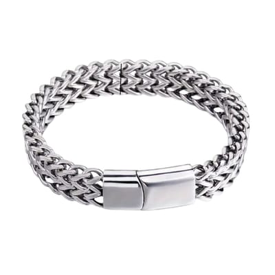 Bovista Armband - Staal - Nep Zilver - Heren - 19cm