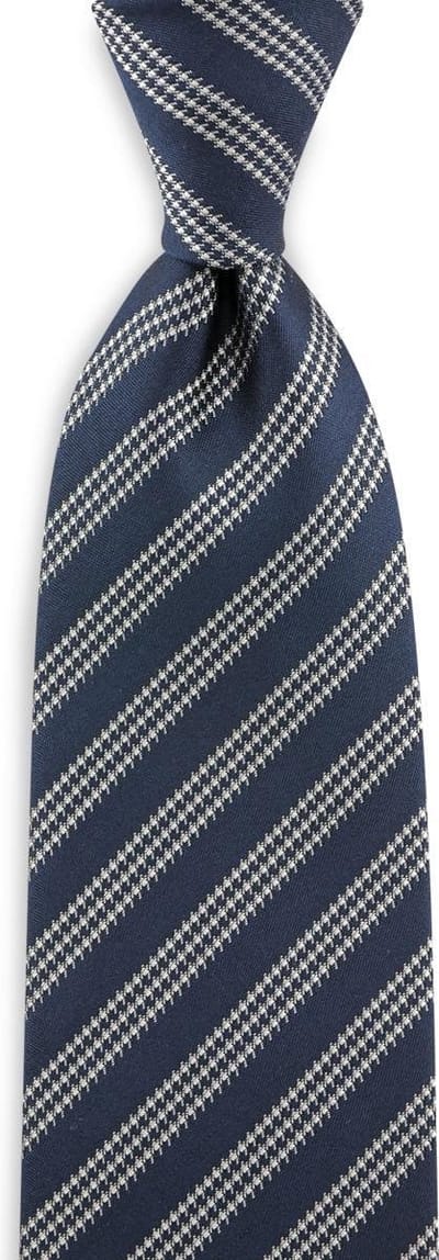 We Love Ties - Stropdassen - Stropdas Truly Tracked - marineblauw / wit