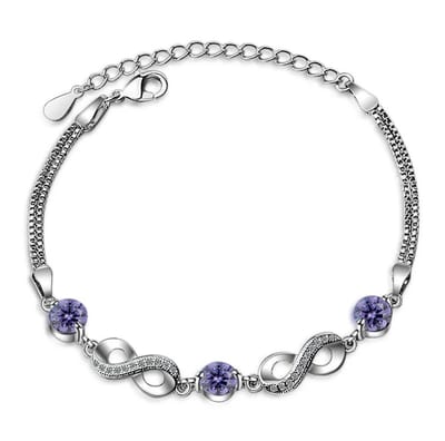 N3 Collecties 925 Sterling zilveren Infinity Chain Link verstelbare damesarmband