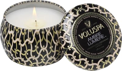 Voluspa Geurkaars Maison Noir Ambre Lumiere Mini Tin Candle 113gr