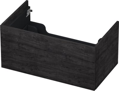 INK wastafelonderkast 1 lade greeploos push to open hout decor 80x45x38cm, houtskool eiken