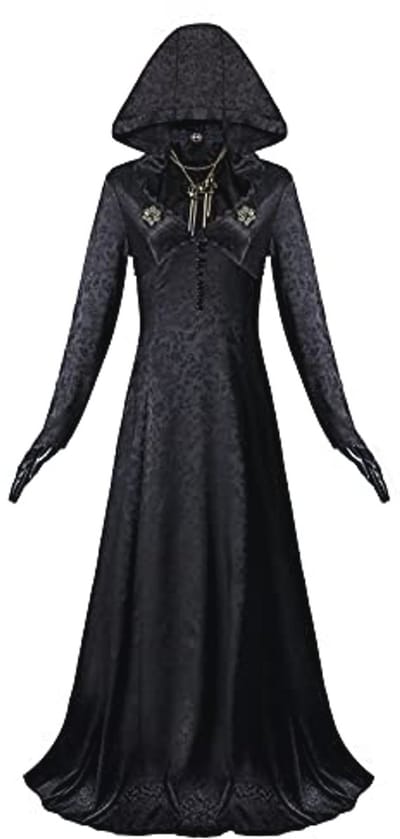 Vampire Madam Gothic Kostuum met Kap voor Dames - Cosplay Outfit voor Halloween en Carnaval