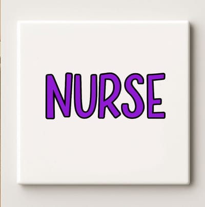 Nurse Appreciation Art Tegel – 15x15cm Keramische Wanddecoratie, Cadeau voor Verpleegkundigen & Zorgmedewerkers