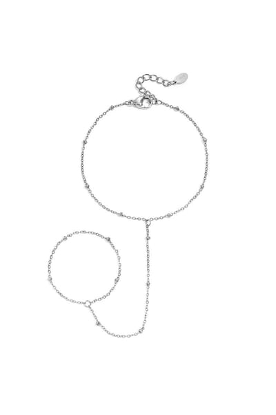 Goudlief.nl Hand chain met bolletjes details - Goudkleur