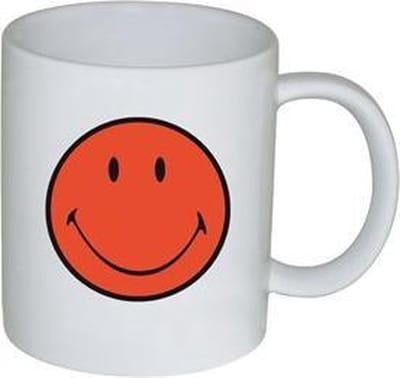 ZaK!Designs Smiley Koffiebeker - 35 cl. - Rood