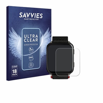 Savvies - Screenprotector voor Garmin Venu X1 - Folie Beschermfolie transparant 18 Stuks