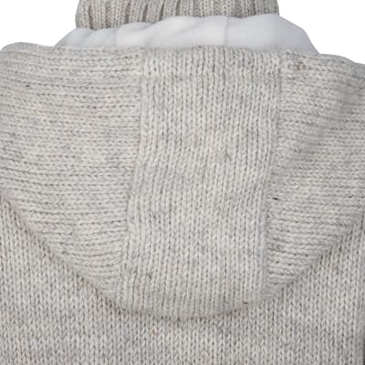Gebreid Wollen Dames Vest van Schapenwol met Polyester Fleece voering en afneembare capuchon - SHAKALOHA - W Woodcord DLX L
