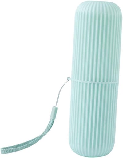 Reis Tandenborstelbeker - Opbergdoos - Hygiënisch Opbergen - Alles-in-één - 19.6cm - Blauw