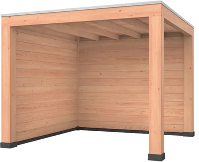 Douglas overkapping, 300 x 300, met achterwand en zijwand, Westwood Modern Plus
