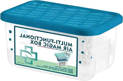 Stofverwijderingsbox - Luchtzuiveringsbox Afzuiging - Verbeteren Luchtkwaliteit - Plantaardige Formule - 14 x 10 x 7 cm - Wit