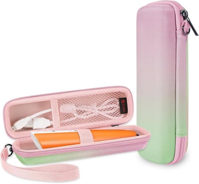 Draagtas voor Ravensburger Tiptoi Starter Set - Schokbestendige Opbergtas met Polsband, Geschikt voor Tiptoi Pen, Roze en Groene Ombre Pencil Case