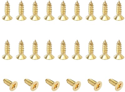 24 stuks messing schroeven M5 x 16 mm, solide kruiskop en verzonken kop voor meubelbouw en reparatie, ideaal voor houtbewerking en bevestigingselementen