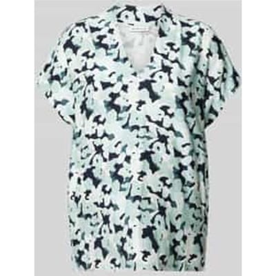 T-shirt met all-over motief en V-hals