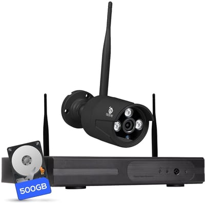 Beveiligingscamera Set - WiFi Camerasysteem - Woning Beveiligen - Draadloze Installatie - 10x10x8 cm - Zwart