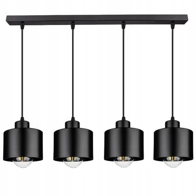 Moderne Zwarte Hanglamp met E27 Fitting - Verstelbaar