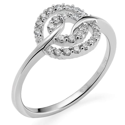 Orphelia RD-3217/50 - Ring - Goud 18 kt - Diamant 0.26 ct - 16.00 mm / maat 50