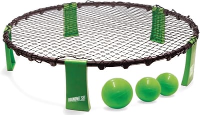 Complete Roundnet Set voor Buitenspelen - Net, 3 Bals en Draagtas, Geschikt voor Jong en Oud