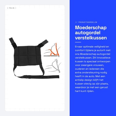 Dailygoods- Autogordel Verstelkussen Veiligheid - Zitkussen Zwangerschap - Comfortabel Kussen - Antislip Autostoelmat - Fluwelen Materiaal - 36,5 x 27,5 cm