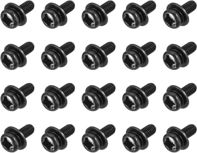 M3 x 8 mm schroevenset, 20 stuks roestvrijstalen schroeven, meubelschroeven, assortiment schroeven, machineschroeven, bouten gecombineerd met veerring en sluitringen voor reparaties
