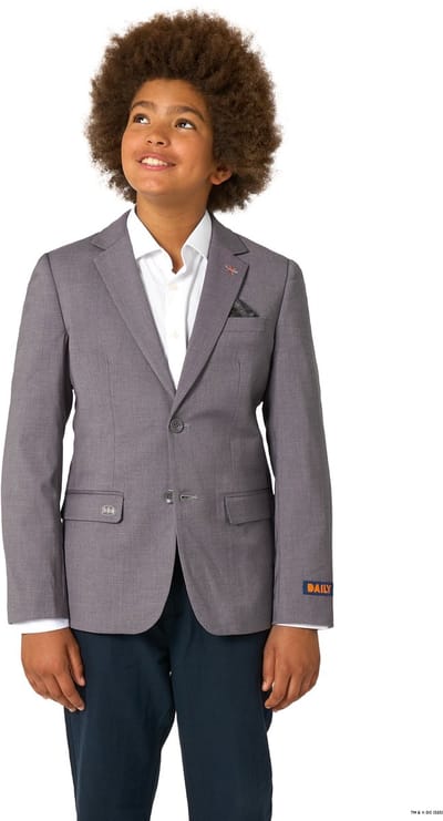 OppoSuits Daily Jongens Batman Blazer - Tiener Jasje - Warner Bros - Grijs - Maat 134/140